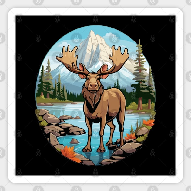 Canadian moose Magnet by BishBashBosh